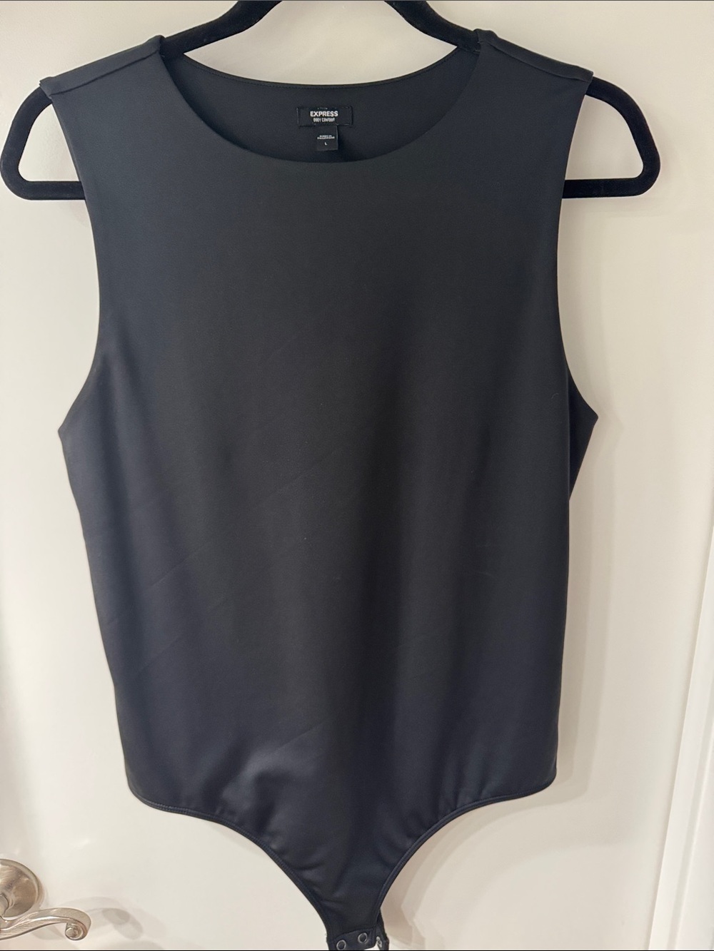 Express Black Sleeveless Scoop-Neck Bodysuit